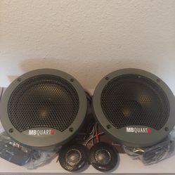MB QUART 1 PAIR  6.5" 140 WATTS COMPONENT SET WITH CROSSOVER CAR SPEAKERS  ( BRAND NEW PRICE IS LOWEST INSTALL NOT AVAILABLE  )