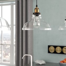 Channelle 1 - Light Single Dome Pendant