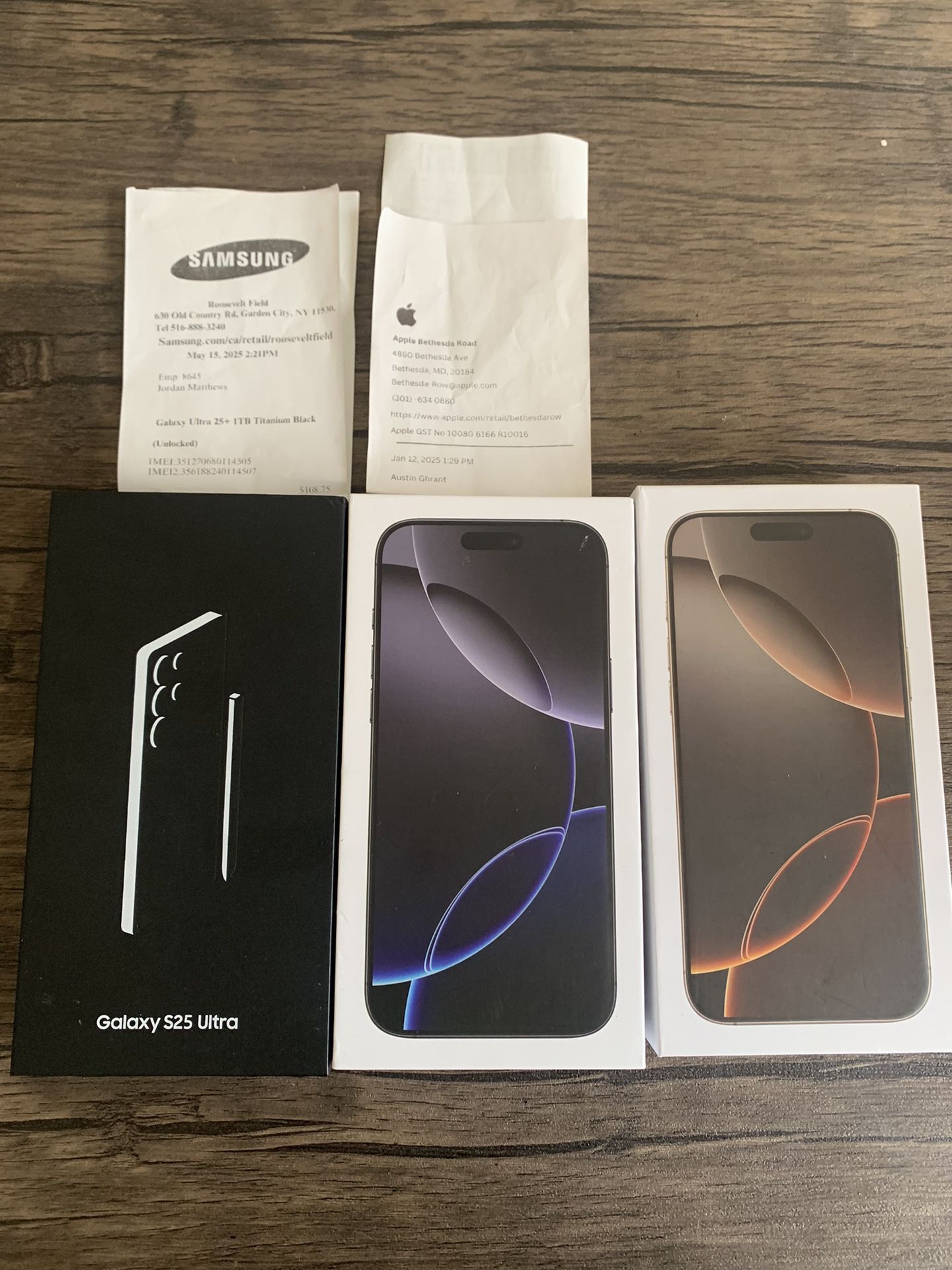 IPhone 16 Pro Max 1TB / SAMSUNG S25 Ultra 1TB