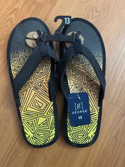 New Men’s Size 13 George Flip Flops