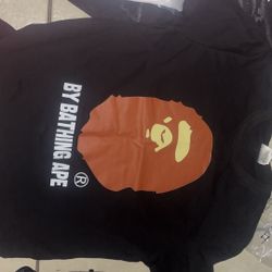 Black and orange BAPE streetwear shirt #streetwear