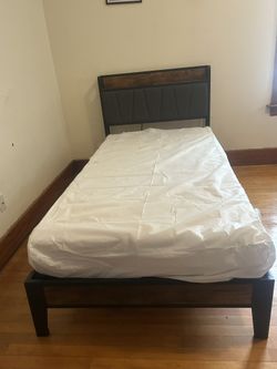 Twin Bed with Memory Foam Mattress