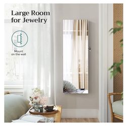 Jewelry Cabinet Armoire with Mirror