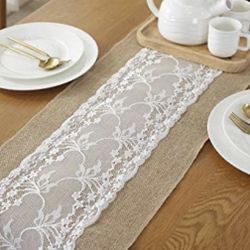 Burlap Lace Table Runners