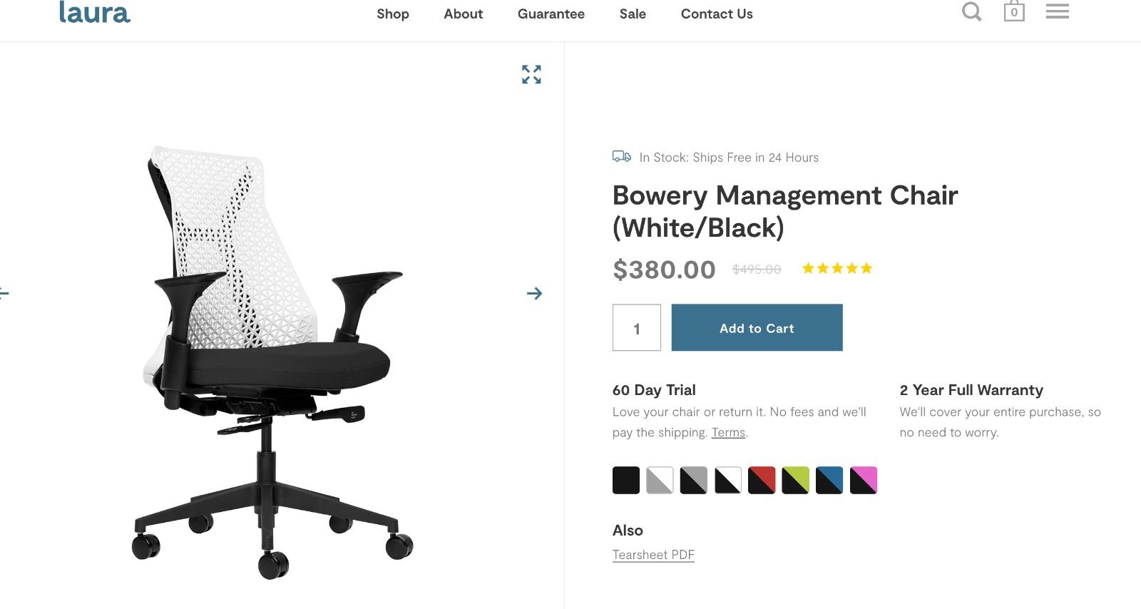 Bowery fully adjustable store management office chair