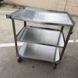 3 Tier Stainless Steel Rolling Cart 