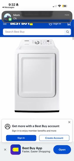Samsung electric dryer