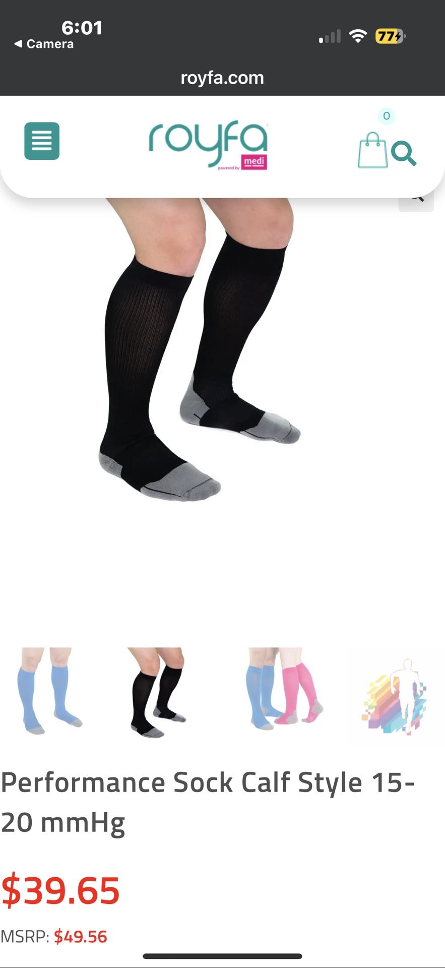 Ebony Black Compression Socks 🧦 Size Large