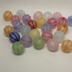 20mm Frosted Pumpkin Bead