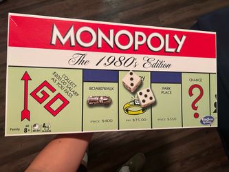 Monopoly the 1980’s edition