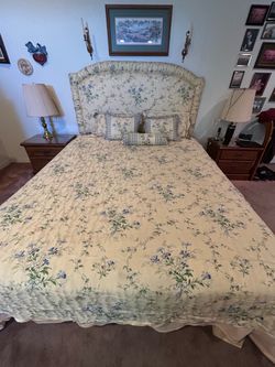 California King Bed and Bedding