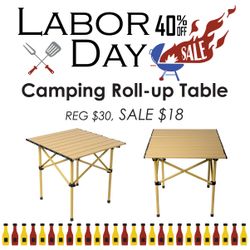 Camping Roll-up Table, Price Drop: 40% off