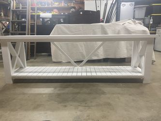 Farmhouse X entryway table or tv stand