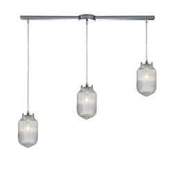 Elk Lighting 56662/3L Pendant Light, Polished Chrome