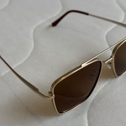 Emile Polarized Aviator Sunglasses Gold/Brown