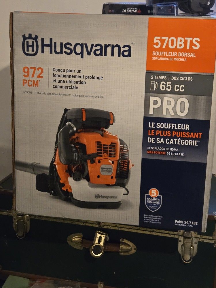 Husqvarna 570BTS Backpack Blower and gasoline