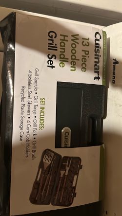 Cuisinart 13 piece wooden handle grill set