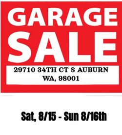 Multi Family garage Sale Sat 8/15-sun 8/16