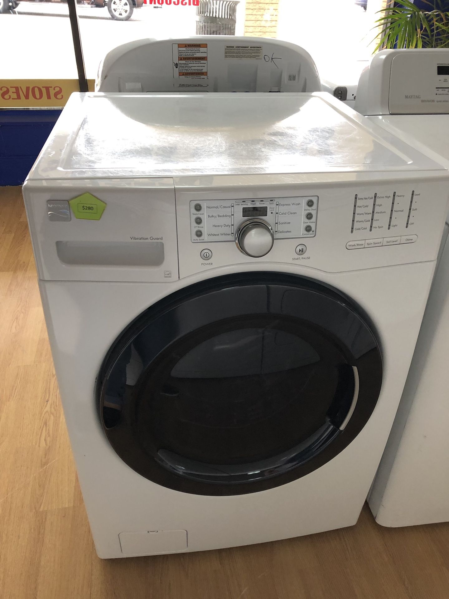 Kenmore white front load washer