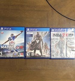 Madden 16, Destiny, NBA 2k 19
