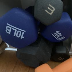 Assortment of dumbells 