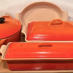 Vintage Set Of Four Le Creuset Ovenware 