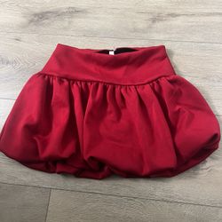 red bubble skirt 