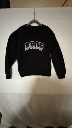 Black DRIP Graphic Crewneck Sweatshirt