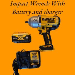 Dewalt 20v XR 3-Speed 1/2 Impact Wrench With Battery And Charger 