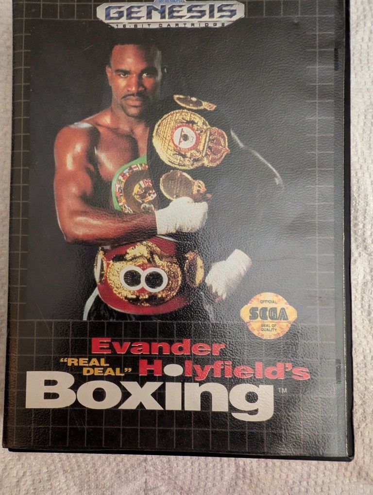 ,Genesis Sega Game System Cartridge - Evander Holyfield's Real Deal Boxing - Mint Condition