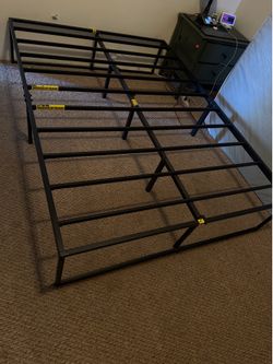 14” full bed frame with boxspring