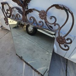 Vintage Iron Mirror  
