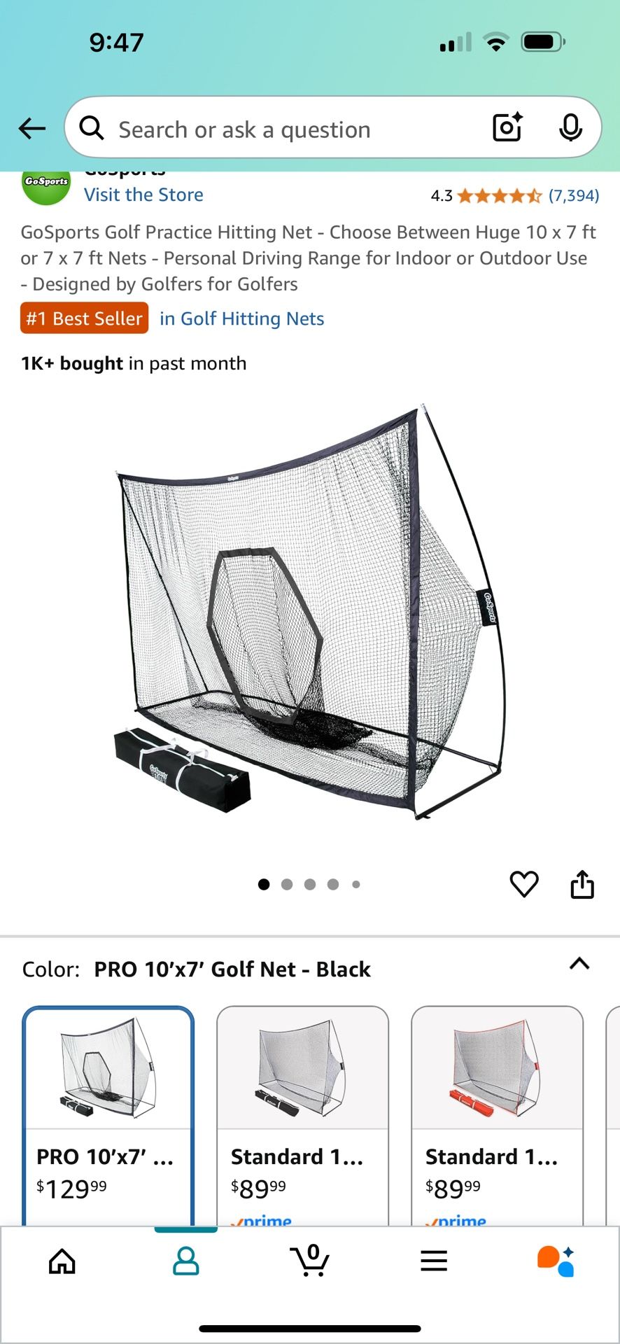 Golf Net & Poles For Setup