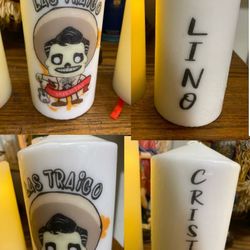Candles For Day of the Dead, Halloween, Velones Para Dia De Muertos Y Halloween. 