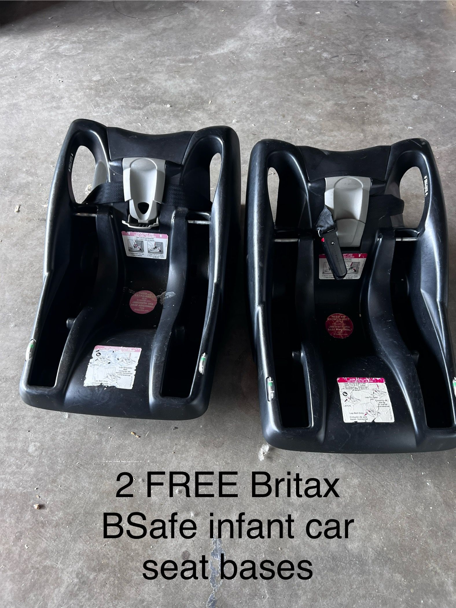 Free Britax BSafe Infant Car Seat Bases