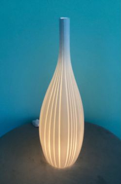 NEW- Rondure -Modern - Ceramic - Electric Table Lamp Vase - 20.6 “