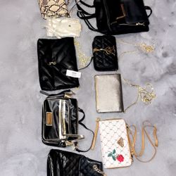 Purses,clutches,backpack.