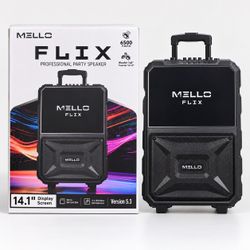 MELLO FLIX Party Speaker with 14.1-Inch Display