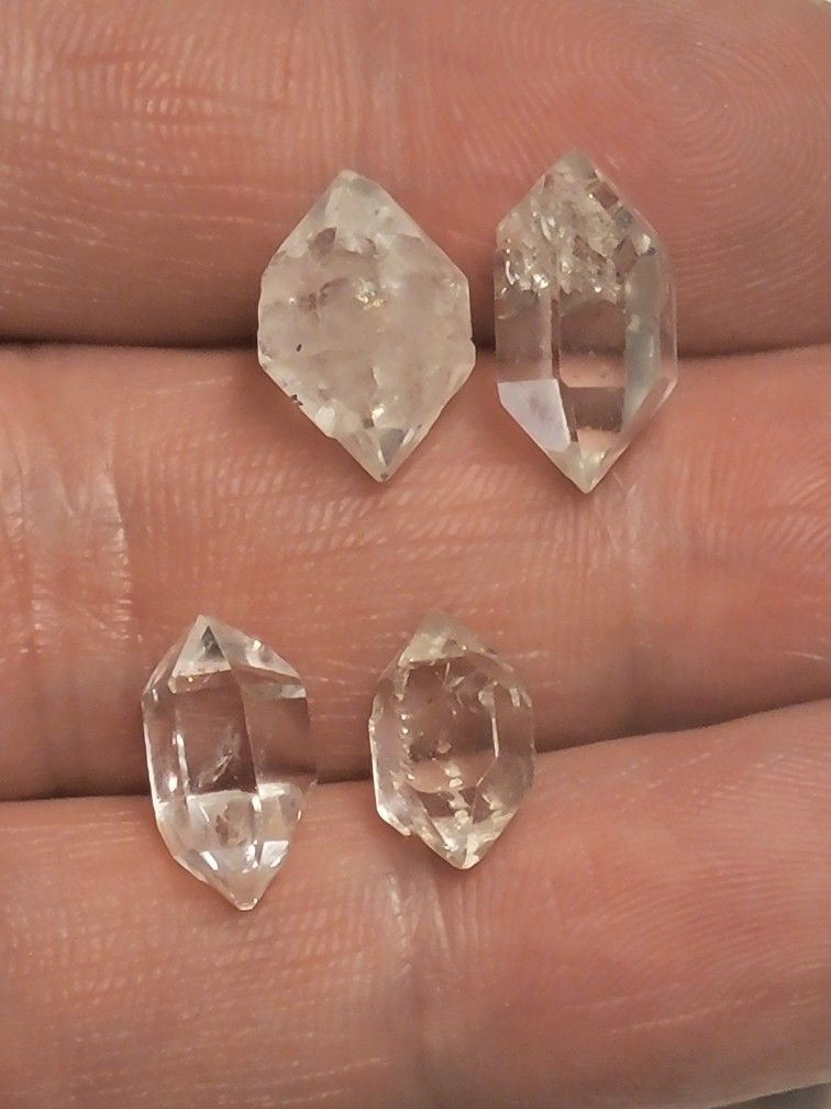 4pcs. High Grade Mini Herkimer Diamond Crystal Lot Double Terminated Beautiful