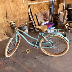 Light Blue Huffy Beach Cruiser