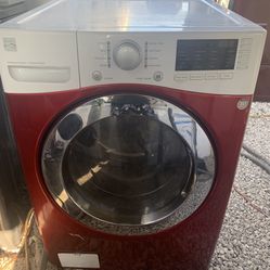 Kenmore Washer White and Red Front Load  Working Perfectly Fine I