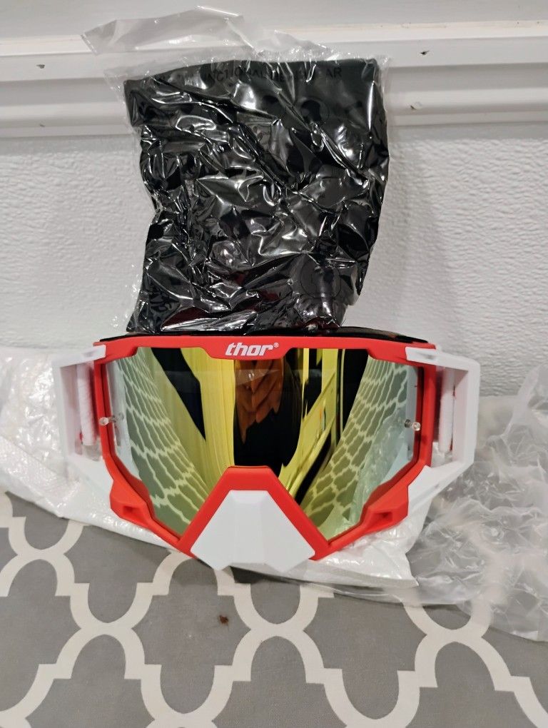 Thor Goggles With Mask Red/White New