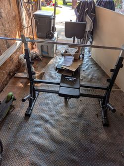 Flybird Weight Bench with Barbell Rack