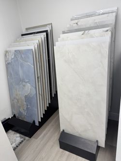 Large Format Marble-Look Porcelain Tile Samples