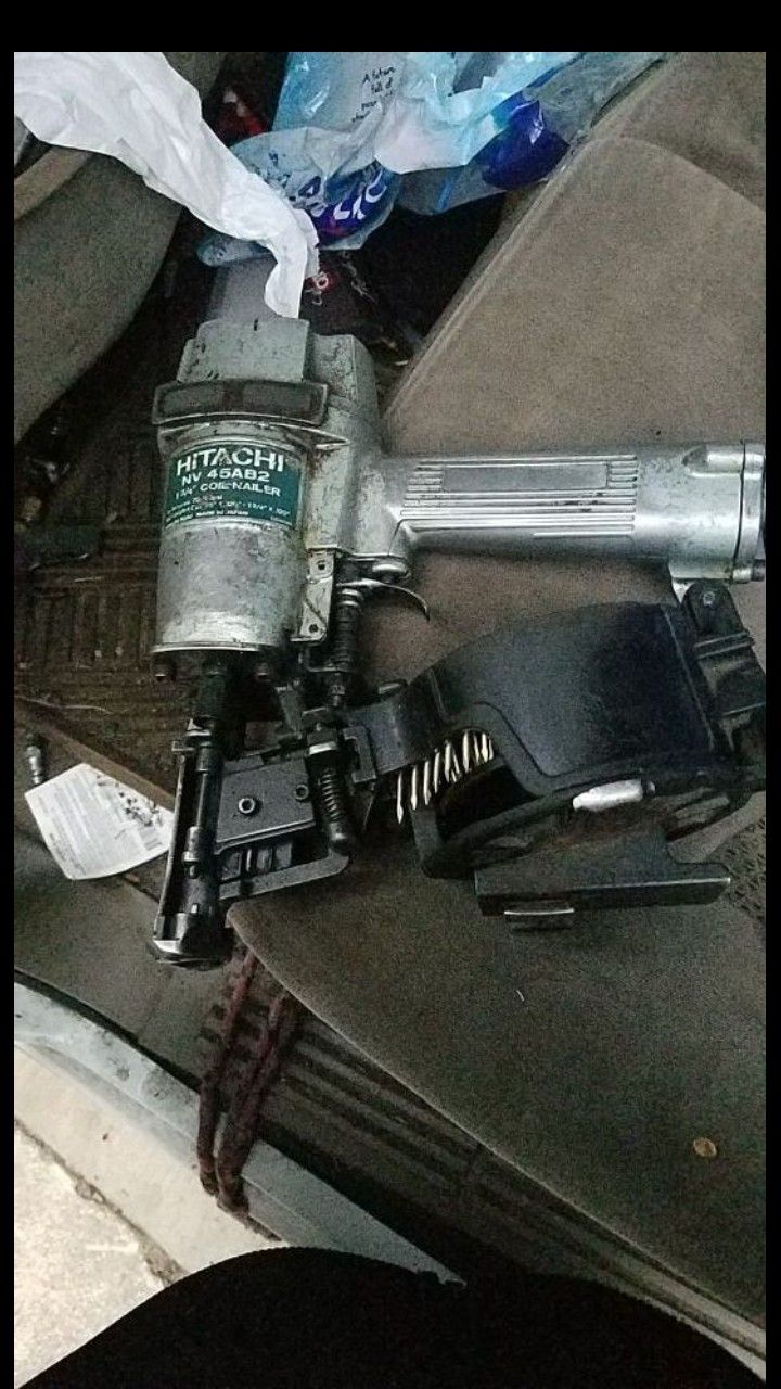 Pistola para roofing con maguera y morral