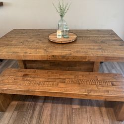Dining Table With Bench 