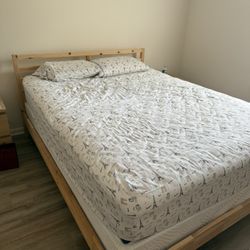 Bed Set: Queen Sized Mattress, Box Spring And Bed