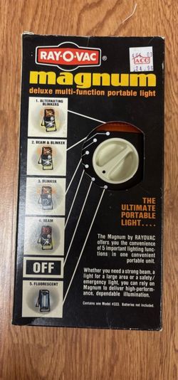 vintage RAY-O-VAC MAGNUM multi fuction light #333