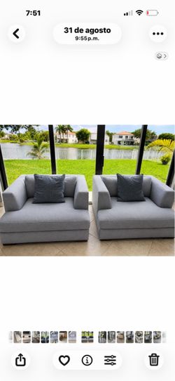 Par de sillones modernos oversized