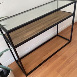 Console Table 47in Wide With Glass Top